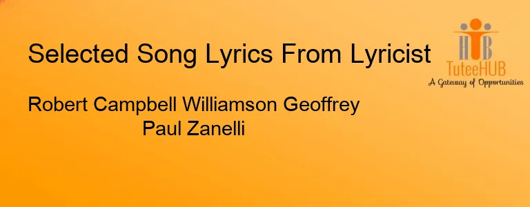 Robert Campbell Williamson Geoffrey Paul Zanelli