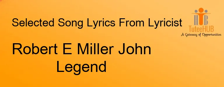 Robert E Miller John Legend