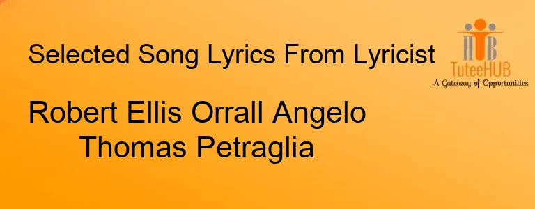 Robert Ellis Orrall Angelo Thomas Petraglia