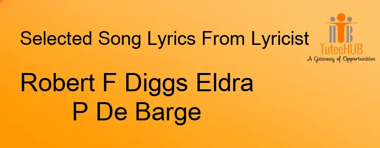 Robert F Diggs Eldra P De Barge
