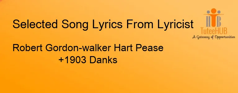 Robert Gordon-walker Hart Pease +1903 Danks