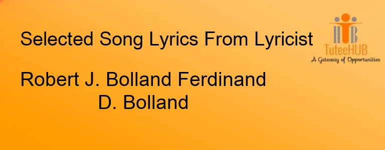 Robert J. Bolland Ferdinand D. Bolland