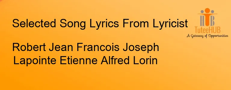 Robert Jean Francois Joseph Lapointe Etienne Alfred Lorin