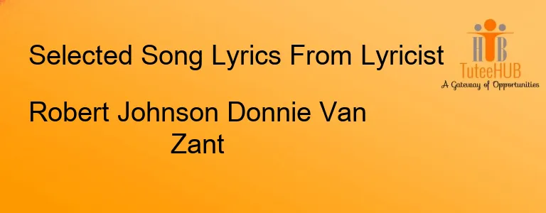 Robert Johnson Donnie Van Zant