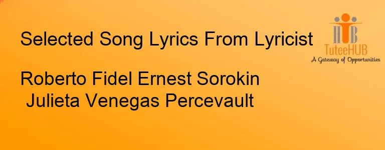 Roberto Fidel Ernest Sorokin Julieta Venegas Percevault