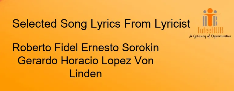 Roberto Fidel Ernesto Sorokin Gerardo Horacio Lopez Von Linden