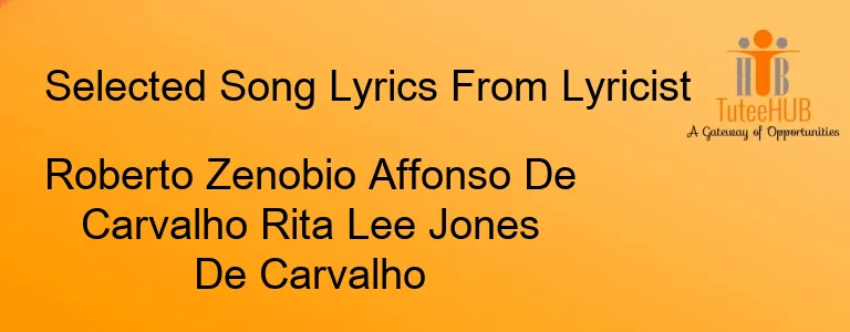 Roberto Zenobio Affonso De Carvalho Rita Lee Jones De Carvalho