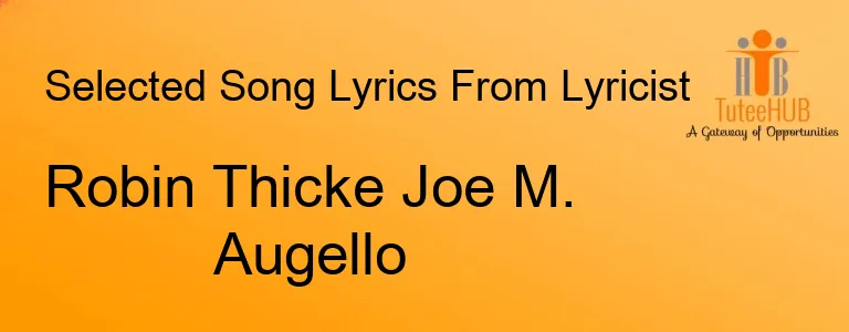 Robin Thicke Joe M. Augello