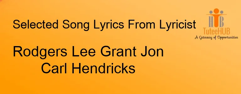 Rodgers Lee Grant Jon Carl Hendricks