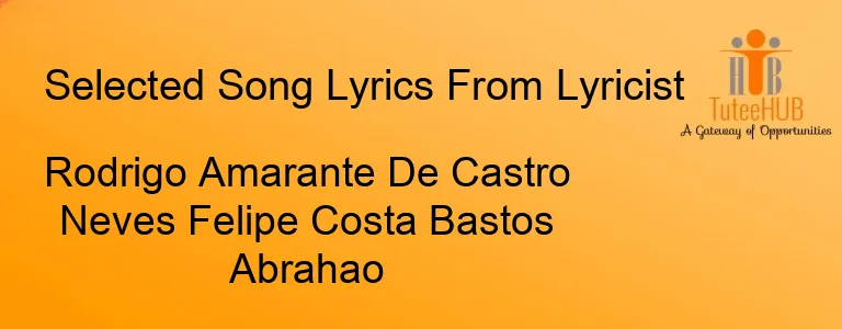Rodrigo Amarante De Castro Neves Felipe Costa Bastos Abrahao