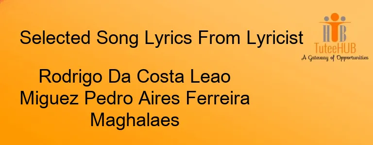 Rodrigo Da Costa Leao Miguez Pedro Aires Ferreira Maghalaes