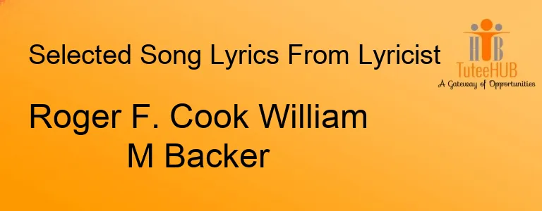 Roger F. Cook William M Backer