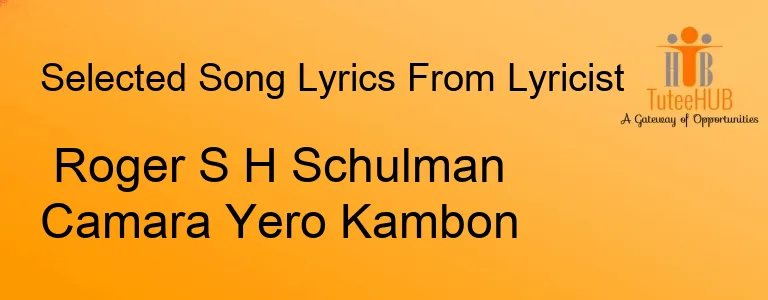 Roger S H Schulman Camara Yero Kambon
