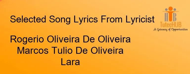 Rogerio Oliveira De Oliveira Marcos Tulio De Oliveira Lara