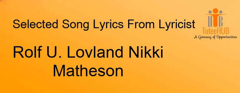 Rolf U. Lovland Nikki Matheson