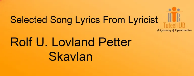 Rolf U. Lovland Petter Skavlan