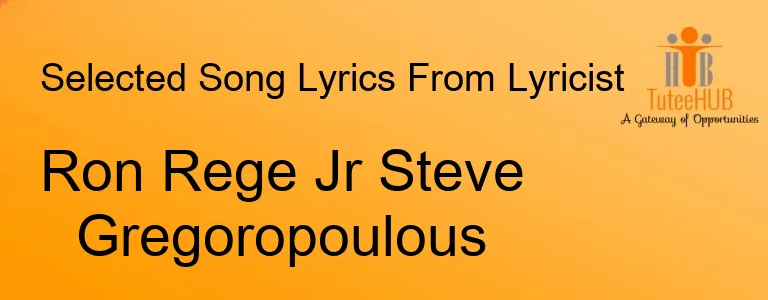 Ron Rege Jr Steve Gregoropoulous