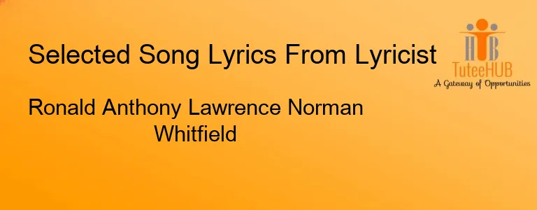 Ronald Anthony Lawrence Norman Whitfield