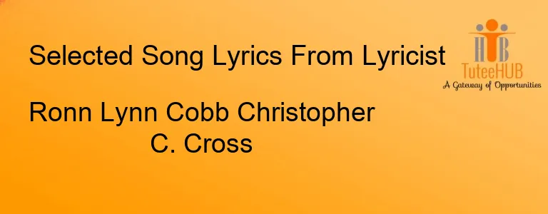 Ronn Lynn Cobb Christopher C. Cross