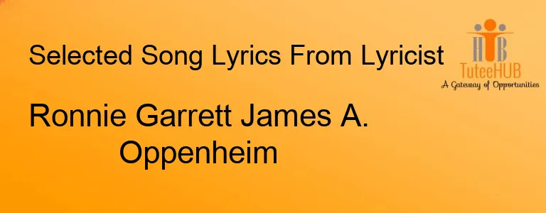 Ronnie Garrett James A. Oppenheim