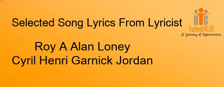 Roy A Alan Loney Cyril Henri Garnick Jordan