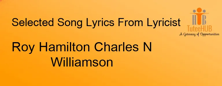 Roy Hamilton Charles N Williamson