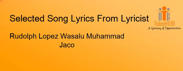 Rudolph Lopez Wasalu Muhammad Jaco