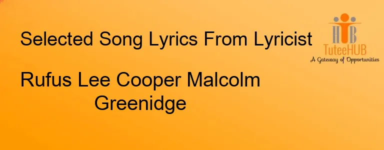 Rufus Lee Cooper Malcolm Greenidge