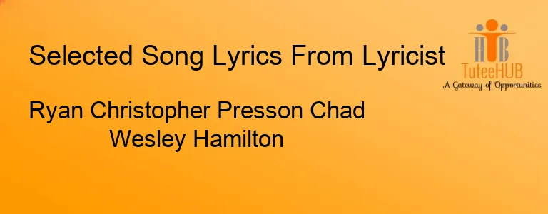 Ryan Christopher Presson Chad Wesley Hamilton