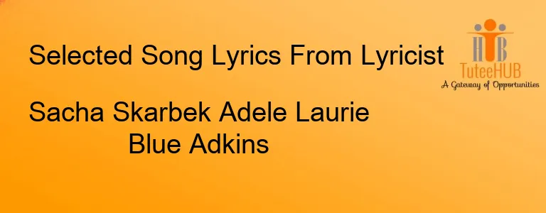 Sacha Skarbek Adele Laurie Blue Adkins