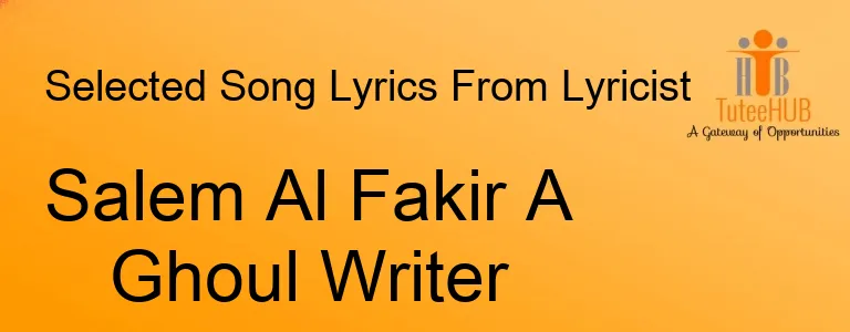 Salem Al Fakir A Ghoul Writer