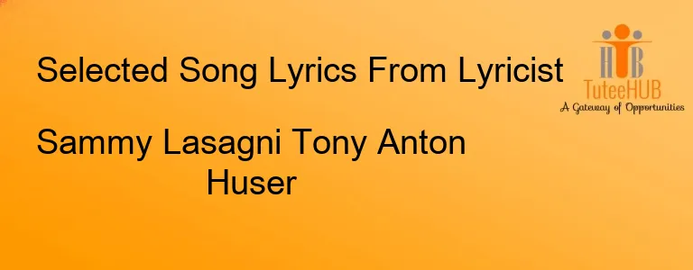 Sammy Lasagni Tony Anton Huser