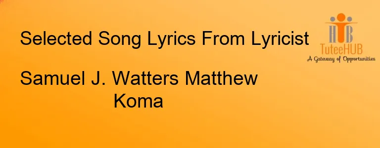 Samuel J. Watters Matthew Koma