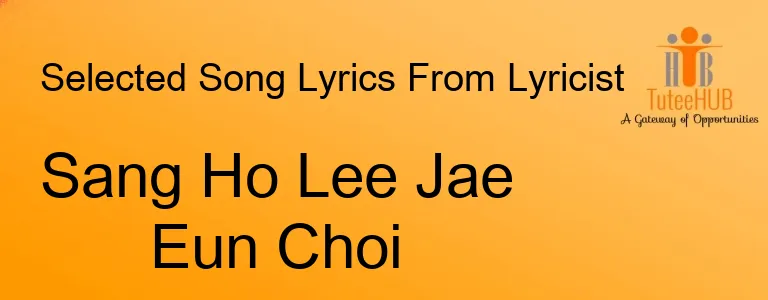 Sang Ho Lee Jae Eun Choi