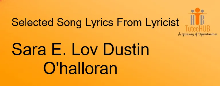 Sara E. Lov Dustin O'halloran