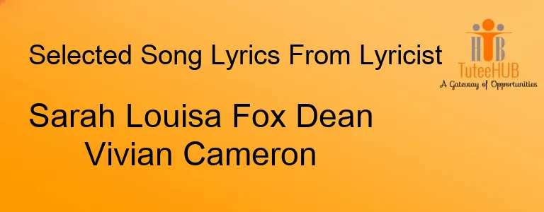 Sarah Louisa Fox Dean Vivian Cameron