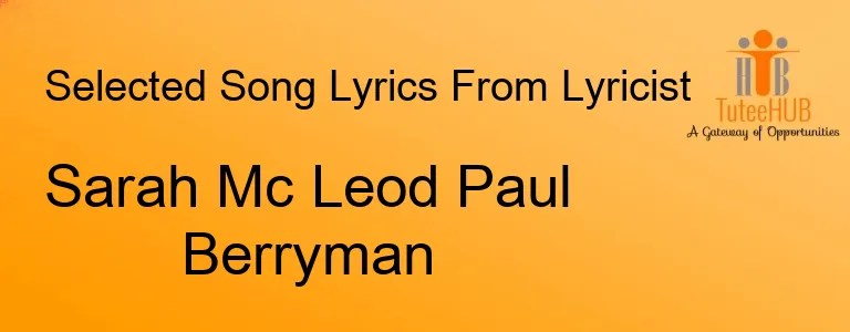 Sarah Mc Leod Paul Berryman