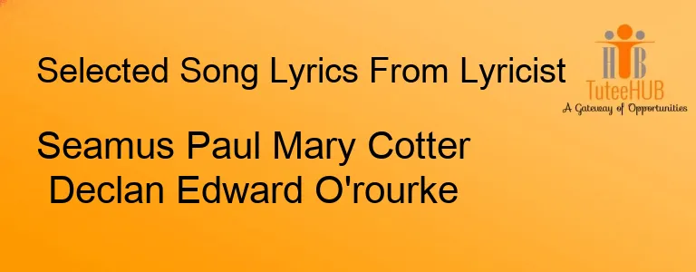 Seamus Paul Mary Cotter Declan Edward O'rourke