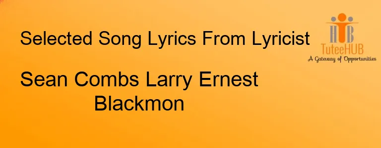 Sean Combs Larry Ernest Blackmon