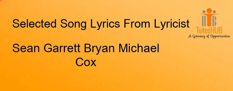 Sean Garrett Bryan Michael Cox