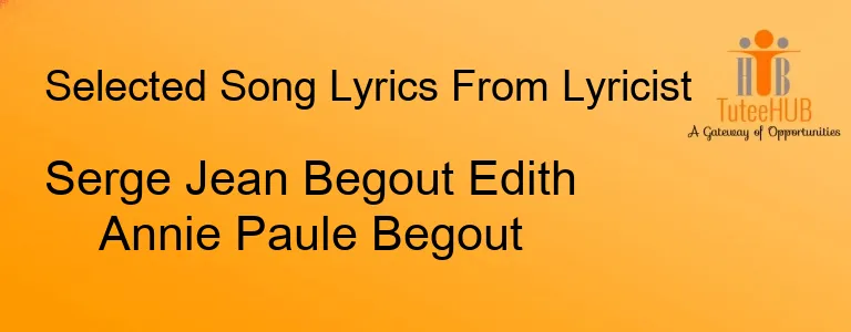 Serge Jean Begout Edith Annie Paule Begout