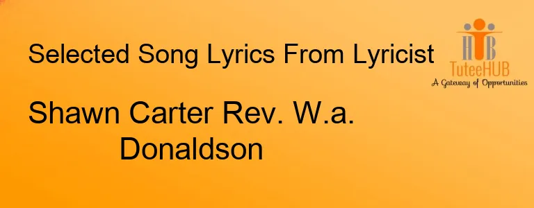 Shawn Carter Rev. W.a. Donaldson