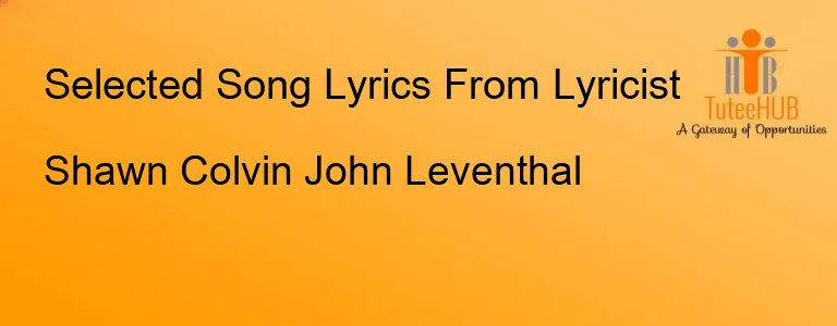 Shawn Colvin John Leventhal