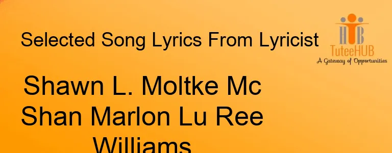 Shawn L. Moltke Mc Shan Marlon Lu Ree Williams
