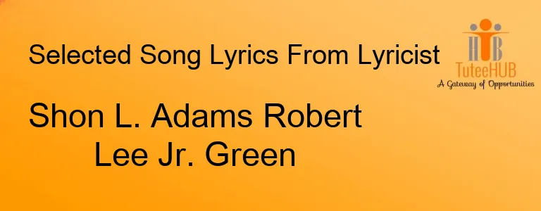 Shon L. Adams Robert Lee Jr. Green