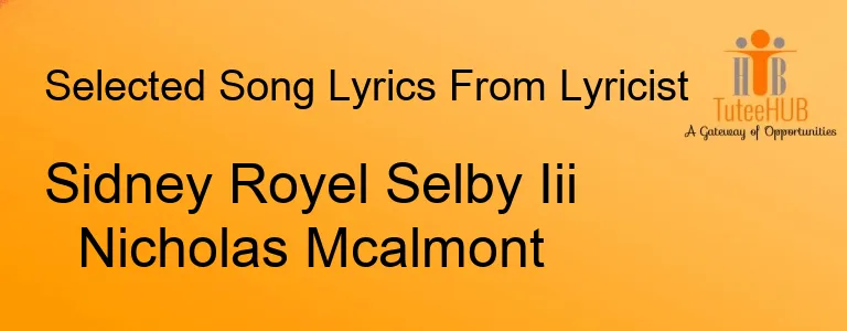 Sidney Royel Selby Iii Nicholas Mcalmont