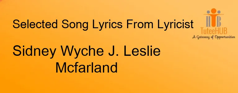 Sidney Wyche J. Leslie Mcfarland