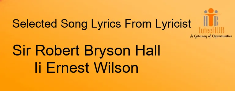 Sir Robert Bryson Hall Ii Ernest Wilson