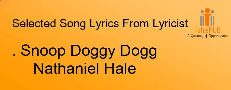 . Snoop Doggy Dogg Nathaniel Hale