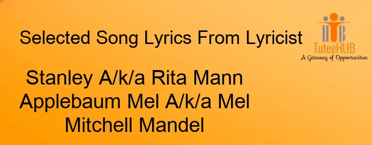 Stanley A/k/a Rita Mann Applebaum Mel A/k/a Mel Mitchell Mandel